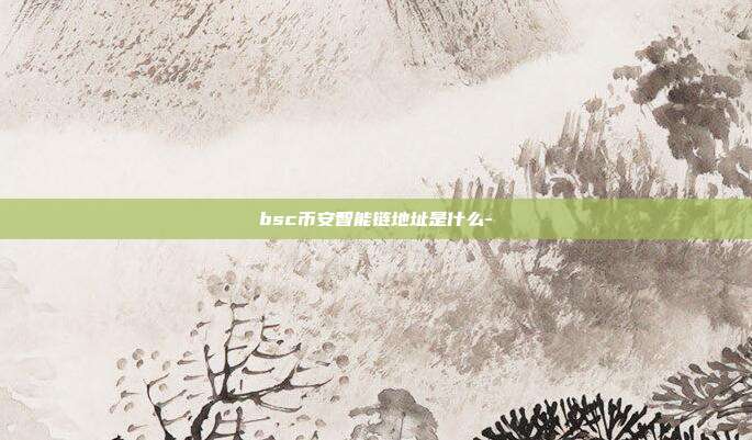 bsc币安智能链地址是什么-