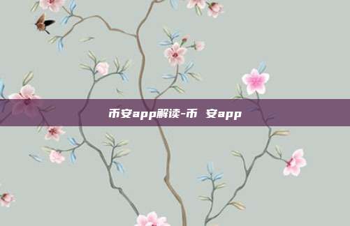 币安app解读-币 安app