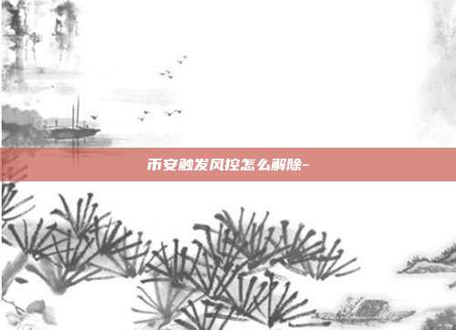 币安触发风控怎么解除-