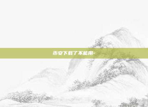 币安下载了不能用-