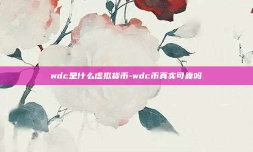 wdc是什么虚拟货币-wdc币真实可靠吗