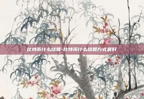 比特币什么结算-比特币什么结算方式最好