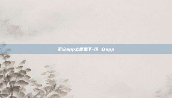 币安app去哪里下-币 安app