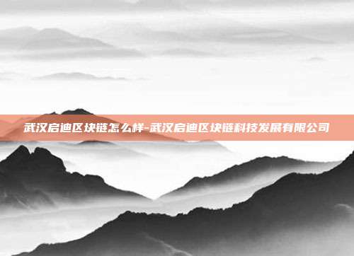 武汉启迪区块链怎么样-武汉启迪区块链科技发展有限公司