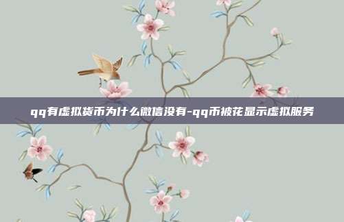 qq有虚拟货币为什么微信没有-qq币被花显示虚拟服务