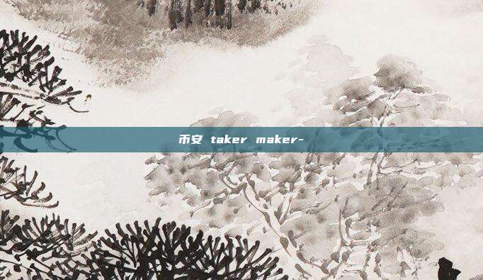 币安 taker maker-