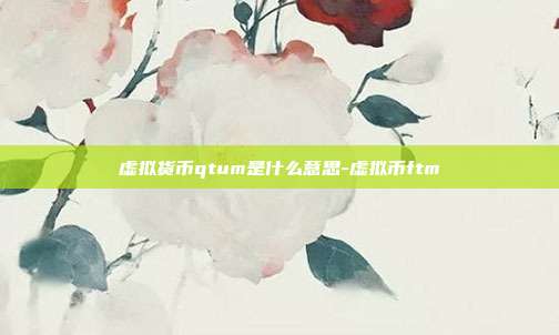 虚拟货币qtum是什么意思-虚拟币ftm