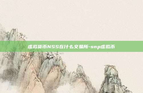 虚拟货币NSS在什么交易所-snp虚拟币