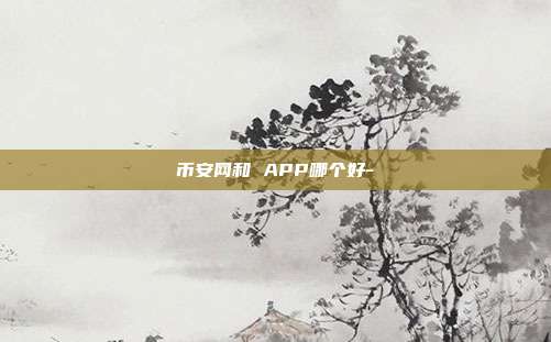 币安网和 APP哪个好-