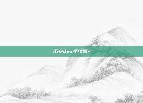 币安dex手续费-