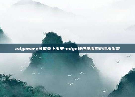 edgeware可能要上币安-edge钱包里面的币提不出来