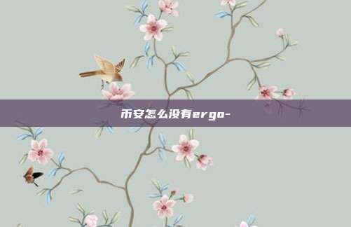 币安怎么没有ergo-