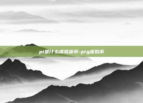 pi是什么虚拟货币-pig虚拟币