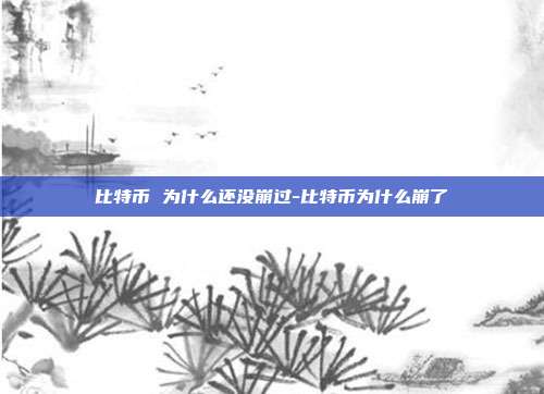 比特币 为什么还没崩过-比特币为什么崩了