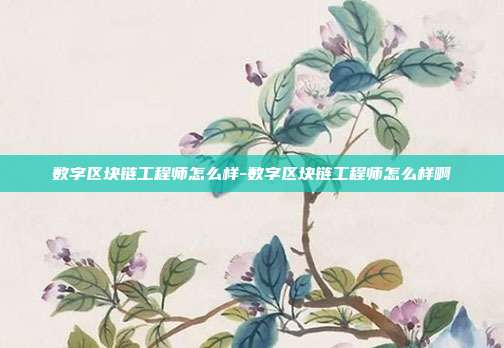 数字区块链工程师怎么样-数字区块链工程师怎么样啊