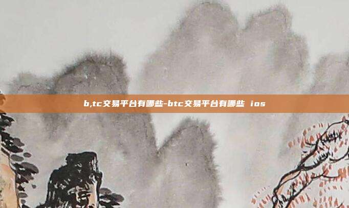 b,tc交易平台有哪些-btc交易平台有哪些 ios