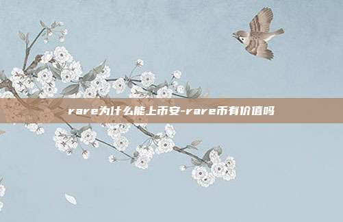 rare为什么能上币安-rare币有价值吗