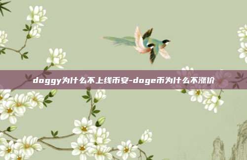 doggy为什么不上线币安-doge币为什么不涨价