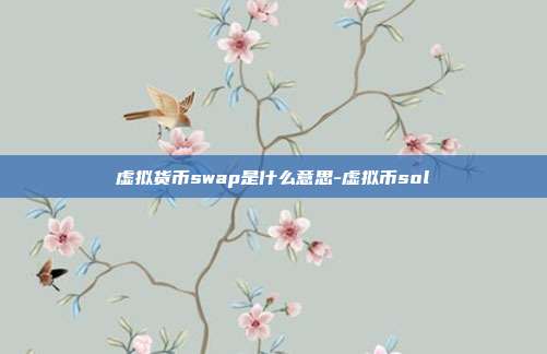 虚拟货币swap是什么意思-虚拟币sol