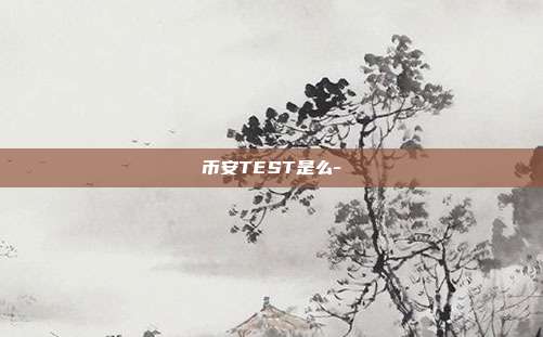 币安TEST是么-