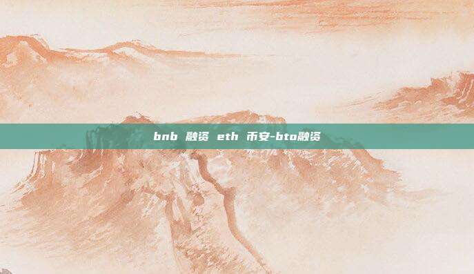 bnb 融资 eth 币安-bto融资