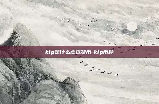 kip是什么虚拟货币-kip币种