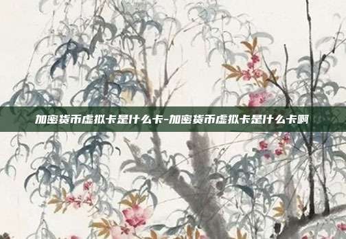 加密货币虚拟卡是什么卡-加密货币虚拟卡是什么卡啊