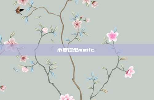 币安提现matic-