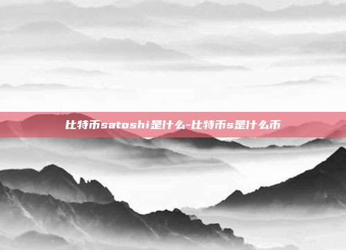 比特币satoshi是什么-比特币s是什么币