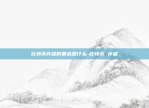 比特币存储的要求是什么-比特币 存储