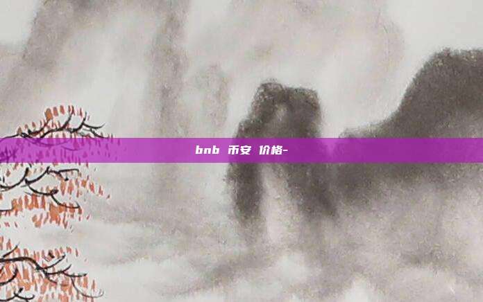 bnb 币安 价格-