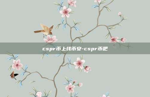 cspr币上线币安-cspr币吧