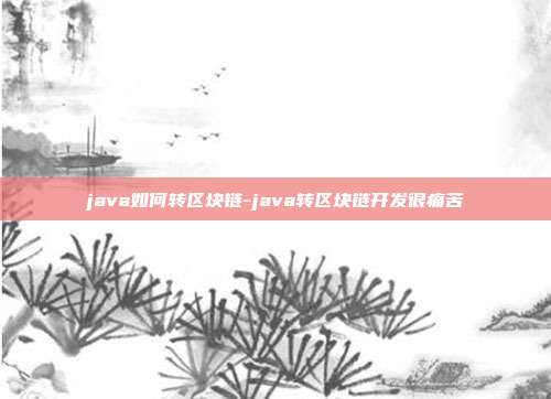 java如何转区块链-java转区块链开发很痛苦