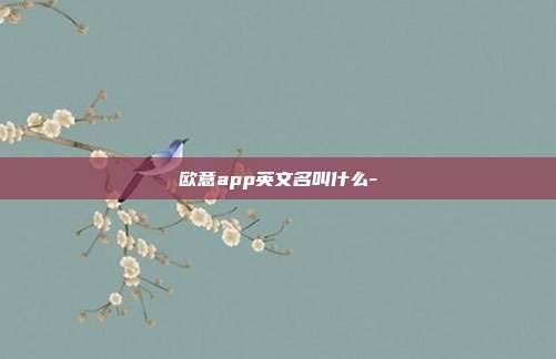 欧意app英文名叫什么-