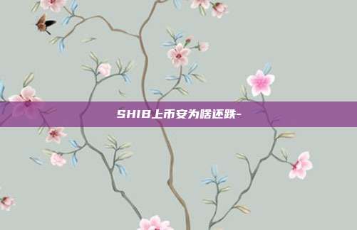 SHIB上币安为啥还跌-