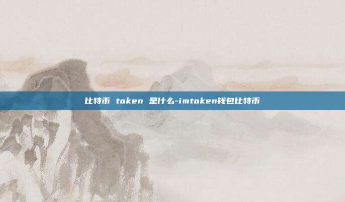 比特币 token 是什么-imtoken钱包比特币