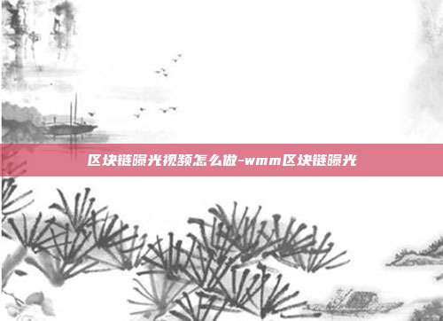 区块链曝光视频怎么做-wmm区块链曝光