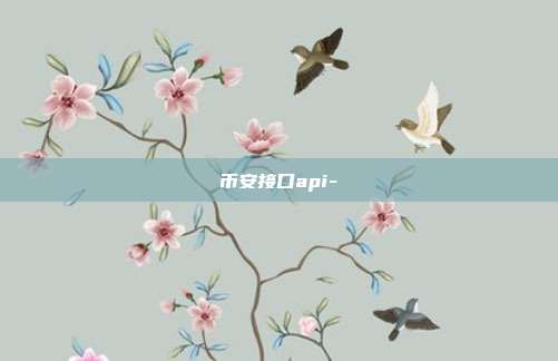 币安接口api-