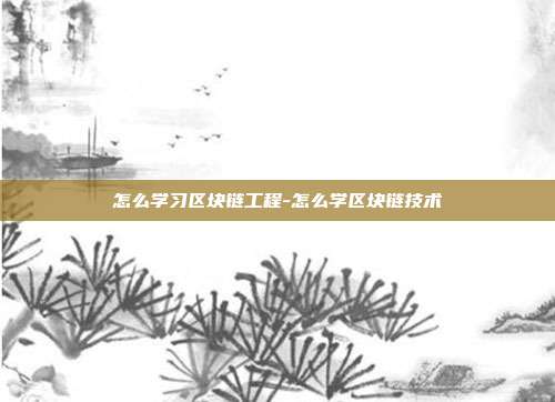 怎么学习区块链工程-怎么学区块链技术