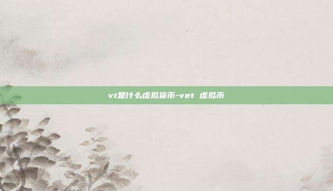 vt是什么虚拟货币-vet 虚拟币