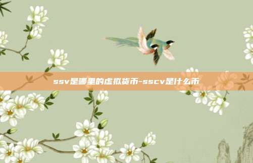 ssv是哪里的虚拟货币-sscv是什么币